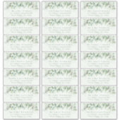 Eucalyptus Verdure Mariage Étiquettes de adresse i (Devant)