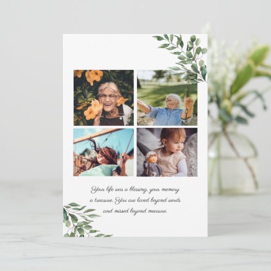 Eucalyptus verdure | Programme commémoratif funéra (Debout devant)