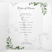 Eucalyptus verdure | Programme commémoratif funéra (Intérieur au milieu)