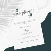 Eucalyptus verdure Réception de mariage Invitation