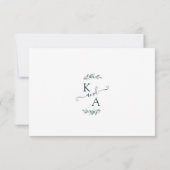 Eucalyptus Verdure Script de mariage RSVP (Dos)