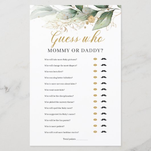 Eucalyptus verlaat boho mammie- of papa-spel (Voorkant)