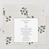 Eucalyptus verlaat kunstige  huwelijkspatronen kaart (Voorkant / Achterkant)