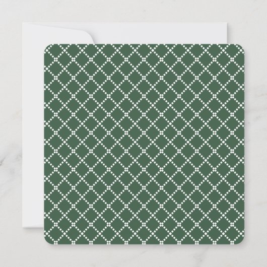 Eucalyptus verlaat Lijst Lattice Square Invitation Kaart (Achterkant)