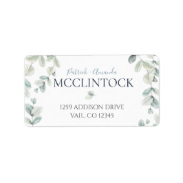 Eucalyptus verlaat trouwlabel etiket