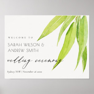 EUCALYPTUS VERLAAT WATERVERF FOLIAGE WEDDING POSTER