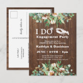 Eucalyptus Verloving Crawfish Boil Party nodigt ui Briefkaart (Voorkant / Achterkant)