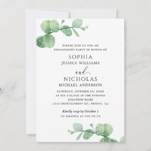Eucalyptus Verloving Feest Buiten Groen Kaart