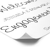 Eucalyptus Verloving Welkomstteken Poster (Hoek)