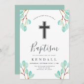 Eucalyptus, vers | Greenery Thaptisme Kaart (Voorkant / Achterkant)