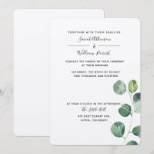 Eucalyptus vert Faire-part de mariage (Devant / Derrière)