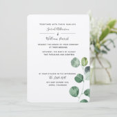 Eucalyptus vert Faire-part de mariage (Debout devant)