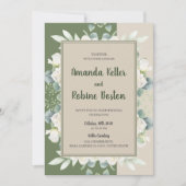 Eucalyptus vert Faire-part de mariage (Devant)