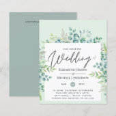 Eucalyptus vert Feuilles mariage invite budget (Devant / Derrière)