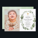 Eucalyptus vert feuilles simple baptême photo<br><div class="desc">Pour une personnalisation plus avancée de ce design,  il suffit de cliquer sur le bouton "Customiser" ci-dessus !</div>