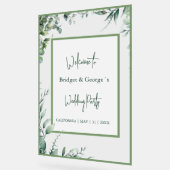 eucalyptus vert Floral Frosted Mariage Bienvenue (Angle)