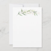 Eucalyptus vert Foliage Christening Invitation (Dos)