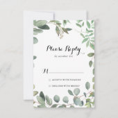 Eucalyptus vert Foliting délice Calligraphie RSVP (Devant)