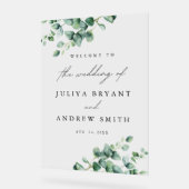 Eucalyptus vert mariage accueil (Angle)