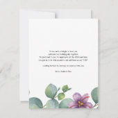 Eucalyptus Vert Mariage Floral Merci (Dos)