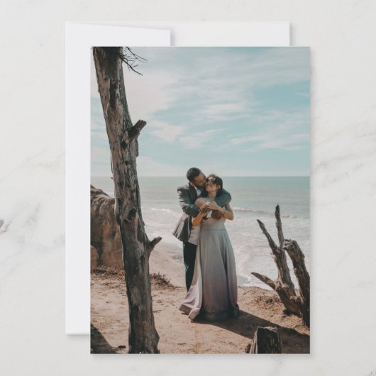 Eucalyptus Vert Muet Faire-part de mariage moderne (Dos)