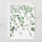 Eucalyptus vert & or Faire-part de mariage (Dos)