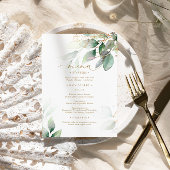 Eucalyptus vert & or Mariage Floral Menu