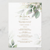 Eucalyptus vert & or Mariage Floral Menu (Devant)