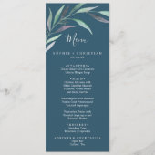 Eucalyptus vert pourpre | Menu Mariage Bleu (Devant)