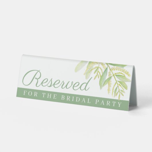 Eucalyptus vert signe d'aquarelle réservé (Recto)