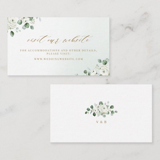 Eucalyptus vert site fleuri Insérer une carte (Devant / Derrière)