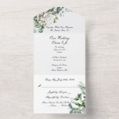 EUCALYPTUS VERT TOUS EN UN SEUL FAIRE-PART DE MARI (À l'intérieur)