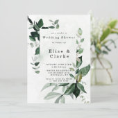 Eucalyptus vert Wedding showers Invitations (Debout devant)