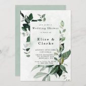 Eucalyptus vert Wedding showers Invitations (Devant / Derrière)