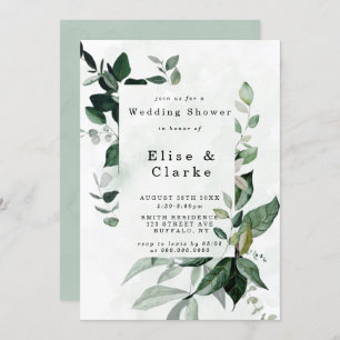 Eucalyptus vert Wedding showers Invitations