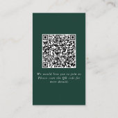 Eucalyptus vertakking qr code bruiloft rvp behuizi informatiekaartje (Achterkant)