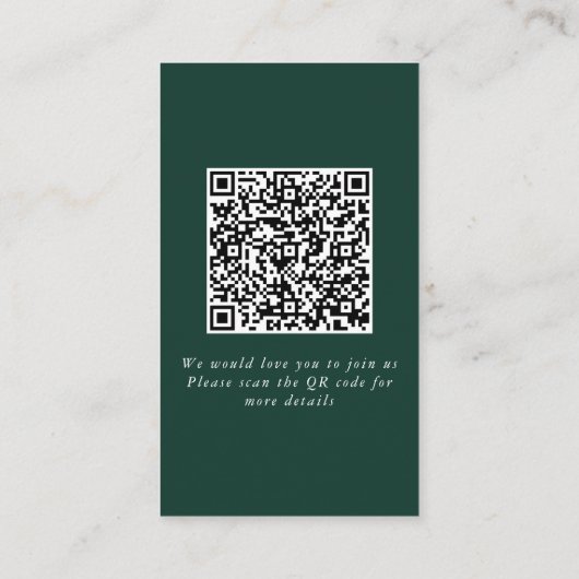 Eucalyptus vertakking qr code bruiloft rvp behuizi informatiekaartje (Achterkant)