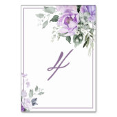 Eucalyptus Violet Bloemen Trouwtafel Nummer Kaart (Achterkant)