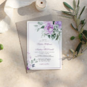 Eucalyptus Violet Fleurs Faire-part de mariage