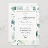 Eucalyptus Virtual Baby shower Kaart (Voorkant / Achterkant)