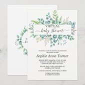 Eucalyptus virtuele Baby shower per post laden Kaart (Voorkant / Achterkant)