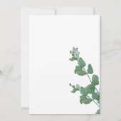 Eucalyptus vlinder bruids douche uitnodiging (Achterkant)