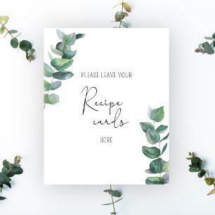 Eucalyptus - Votre carte de recettes ici poster