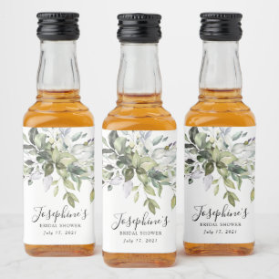 Eucalyptus Vrijgezellenfeest Favor Liquor Flesetik Likeurfles Etiket