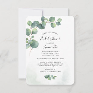 Eucalyptus Vrijgezellenfeest Greenery Invitation Notitiekaartje