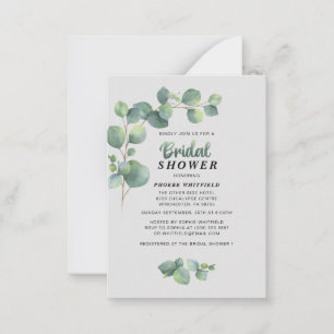 Eucalyptus Vrijgezellenfeest Greenery Succulent Notitiekaartje