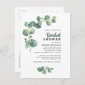 Eucalyptus Vrijgezellenfeest Greenery Succulent Uitnodiging Briefkaart (Voorkant / Achterkant)