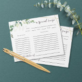 Eucalyptus Vrijgezellenfeest Recipcard