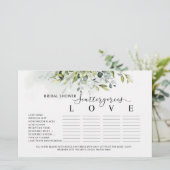 Eucalyptus vrijgezellenfeest scattergories (Staand voorkant)