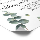 Eucalyptus wasknijper bruidsshower spelbord poster (Hoek)